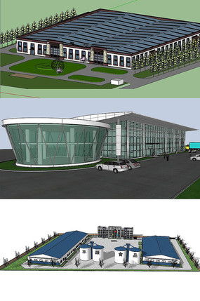 紅動(dòng)中國(guó) 工廠建筑Su模型與7張?jiān)O(shè)計(jì)套圖賞析